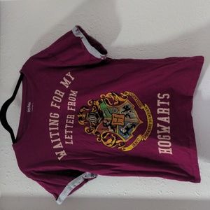 Harry Potter Hogwarts Letter Burgundy Graphic T-shirt Unisex Large
